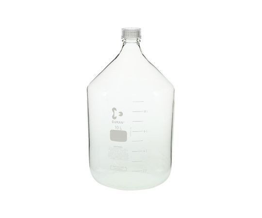 SCHOTT DURAN 017200-100003 Screw-Top Bottle Round White (DURAN(R)) with Clear Cap 10000mL